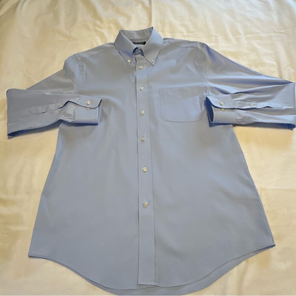 Lauren Ralph Lauren Light Blue Dress Shirt Men’s Medium 15 1/2 Neck 32/33